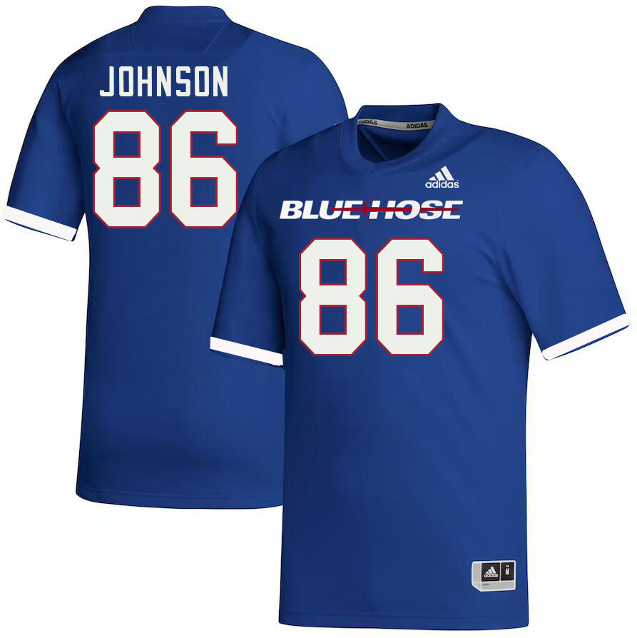 Men-Youth #86 Dakotah Johnson Presbyterian Blue Hose 2023 College Football Jerseys Stitched Sale-Blu
